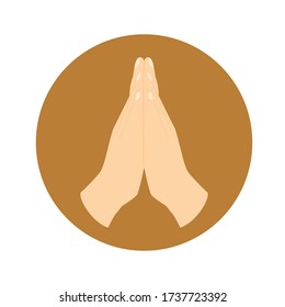 Pay Respect Icon Flat Vector