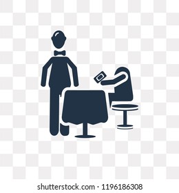 Pay in restaurant vector icon isolated on transparent background, Pay in restaurant transparency concept can be used web and mobile