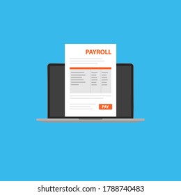 Pay roll document in your laptop