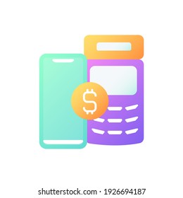 Pay Service Vector Flat Color Icon. Medical Billing. Fee For Service. Paying With Cash, Credit Card. Health Savings Account. Cartoon Style Clip Art For Mobile App. Isolated RGB Illustration