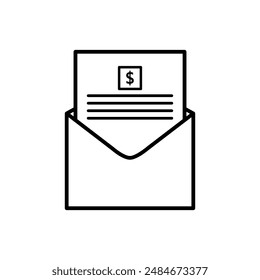 Pay slip icon illustrated in vector