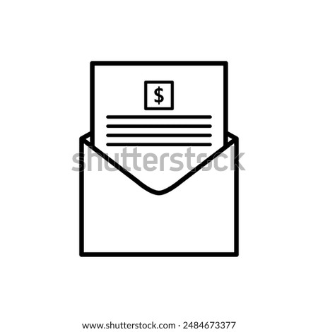 Pay slip icon illustrated in vector