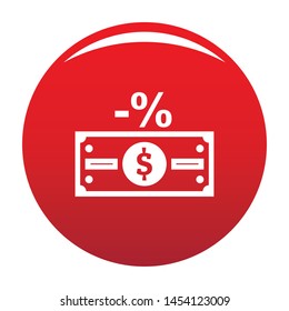 Pay tax icon. Simple illustration of pay tax vector icon for any design red