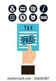 pay taxes design, vector illustration eps10 graphic 