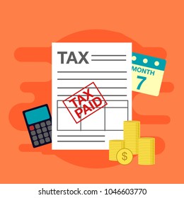 Pay Taxes Illustration