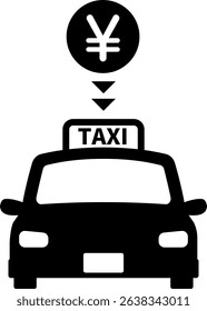 Pay for a Taxi Isolated Vector Icon