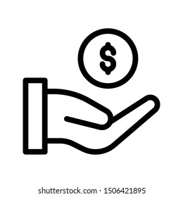 pay thin line vector icon