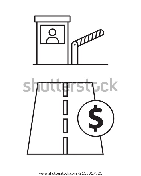 pay toll fee\
check point  entrance outline icon\
