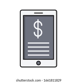 pay vector flat color icon 