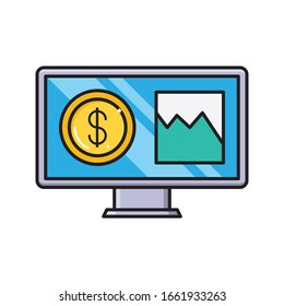 pay vector flat color icon 