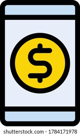 icono de color plano del vector de pago 
