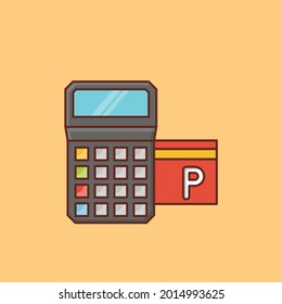 pay vector flat color icon