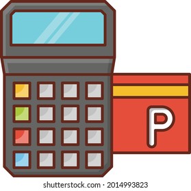 Pay-Vektorflachfarbensymbol