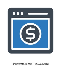 pay vector glyph color icon 