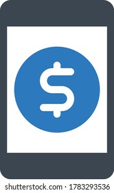 pay vector glyph color icon 
