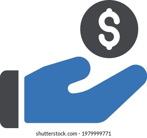 pay vector glyph color icon