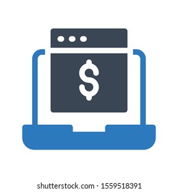 pay vector glyph colour icon 