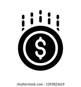 pay vector glyph flat icon 