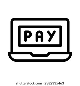 pay vector icon on white background