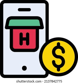 ilustración vectorial de pago aislada en un fondo transparente. iconos vectoriales de glifo para el concepto o gráficos web.