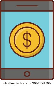 ilustración de pay Vector en un fondo transparente. Símbolos de calidad superior.Icono de color plano de línea vectorial para el concepto y el diseño gráfico.