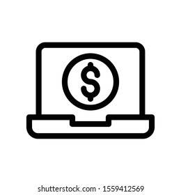pay vector thin line icon 
