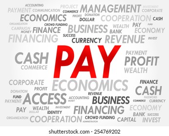 PAY word cloud, business concept