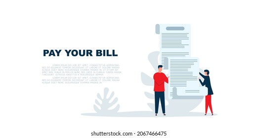 Pay your bill conceptual illustration