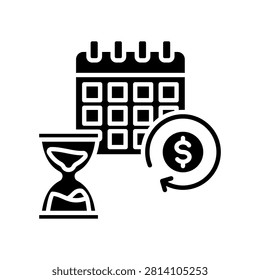 Payback Period Icon Glyph Vector Illustration