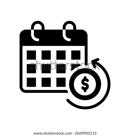 Payback Period Icon Glyph Vector Illustration