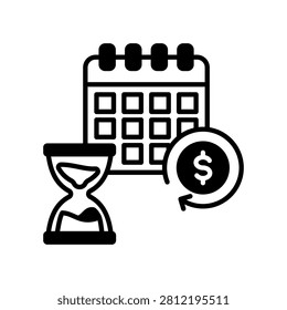 Payback Period Icon Mixed Glyph Vector Illustration