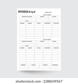 Paycheck Budgeting Worksheet,Paycheck Budget,Paycheck Tracker,Paycheck Printable,Spreadsheet Template,Finance Tracker,Household Budget,Budget Worksheet,Paycheck Planner