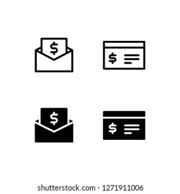 Paycheck Icon Logo Vector Symbol. Payment Icon