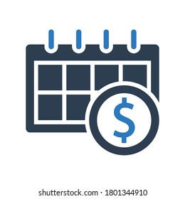 payday calendar icon salary payment  date symbol
