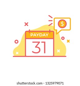 Payday Calendar Vector Illustration