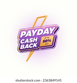 Payday cashback promotion program for marketing vector design