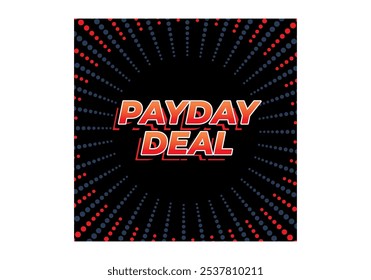 acuerdo de día de pago. Diseño de efecto de texto para anuncios promocionales de marca, en negrita