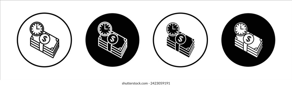 Payday flat line icon set. Payday Thin line illustration vector