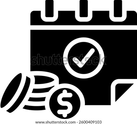 Payday Icon Glyph Vector Illustration
