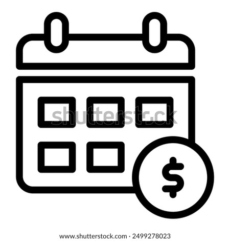 Payday icon in line style
