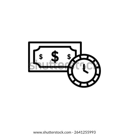 Payday icon outline set sign