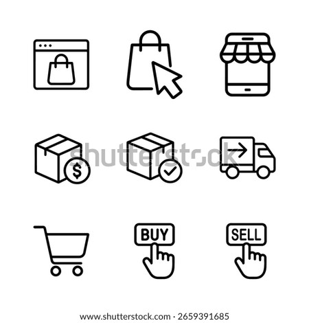 payday icon set line art