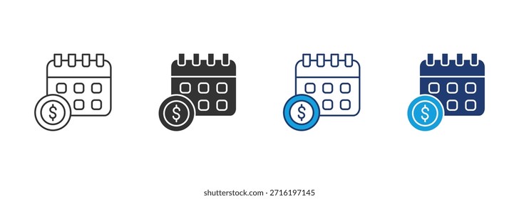 Payday Icon Set Colección de Estilo Múltiple