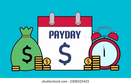 Payday icon set vector illustration