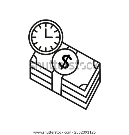 Payday icon Simple thin line flat symbol