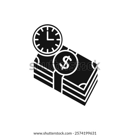 Payday icon Simple thin line flat symbol