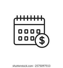 Payday icon Simple thin outline