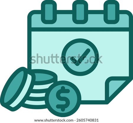 Payday Icon Solid Vector Illustration