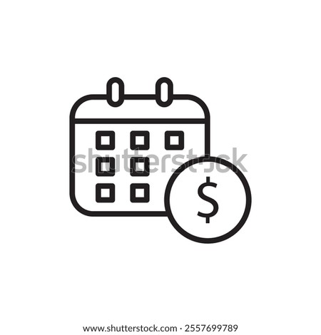 Payday icon Thin line art collection
