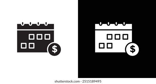 Payday icon Thin line flat illustration